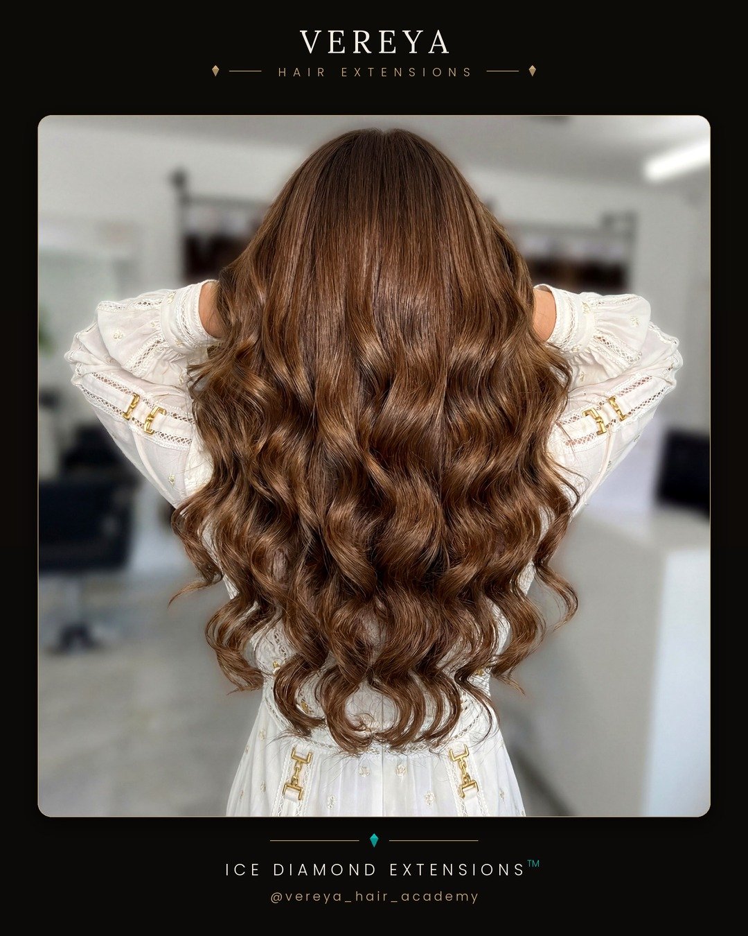 Vereya Hair Extensions Dubai — caramel waves result