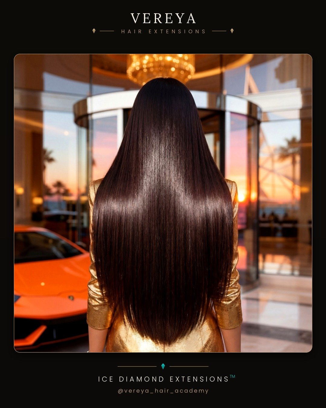 Vereya Hair Extensions Dubai — luxury dark straight